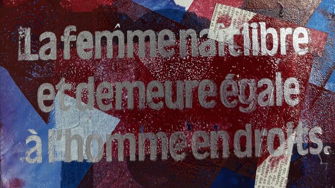 Atelier de typographie encadré par Guillaume pour la classe de 5e6.